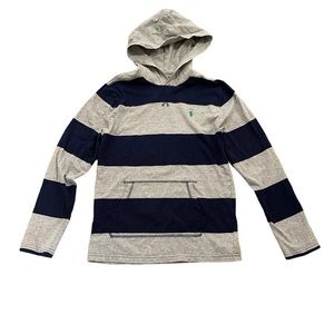 Polo Ralph Lauren Boys Long Sleeve Striped Hoodie T-Shirt, Size Large, 14-16